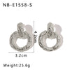 Exaggerated High End Circle Stainless Steel Women's Earrings With Geometric Design And 18K Vacuum Plating In Furnace