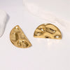 Exaggerated High Level Sense Geometric Semicircle Stainless Steel Electroplated Earrings For Women
