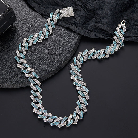 Exaggerated Hip Hop Men's Alloy Jewelry With Diamond And Geometric Design Big Gold Chain Necklace