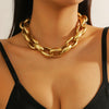 Exaggerated Hiphop Acrylic Ochain Necklace With Electroplating Treatment
