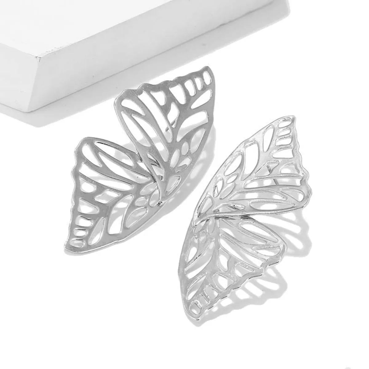 Exaggerated Hollow Butterfly Wings  Trend Fan-Shaped Creative Earrings Wholesale