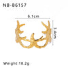 Exaggerated Hollow Flower Starfish Leaf Opening Women's Bracelet In Titanium And Stainless Steel With 18K Furnace Vacuum Plating