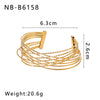 Exaggerated Hollow Flower Starfish Leaf Opening Women's Bracelet In Titanium And Stainless Steel With 18K Furnace Vacuum Plating