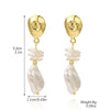 Exaggerated Imitation Pearl Earrings Heart Ushape Drop Shape Geometric For Women