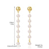 Exaggerated Imitation Pearl Earrings Heart Ushape Drop Shape Geometric For Women