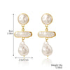 Exaggerated Imitation Pearl Earrings Heart Ushape Drop Shape Geometric For Women
