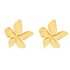 Exaggerated Ins Jewelry Personalized Gold Embossed Petal Earrings Titanium Steel Earrings