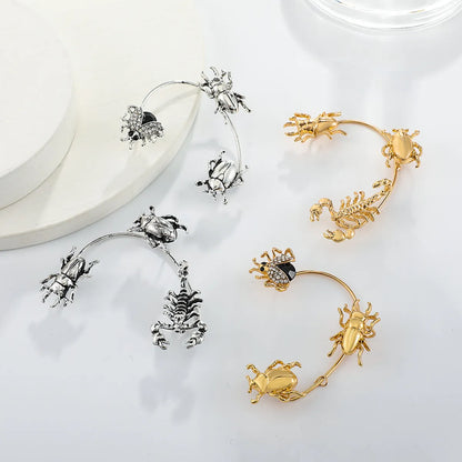 Exaggerated Insect Alloy Plating Rhinestone Ear Hook