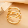 Exaggerated Irregular Curve Smooth Alloy Bracelet With Electroplating