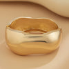 Exaggerated Irregular Curve Smooth Alloy Bracelet With Electroplating