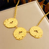 Exaggerated Irregular Geometric Spiral Pendant Necklace For Women Woolen Chain Stainless Steel Electroplating