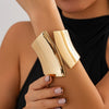 Exaggerated Irregular Smooth Zinc Alloy Electroplated Bracelet