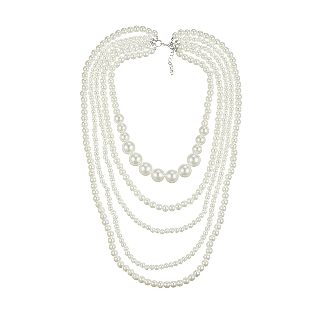 Exaggerated Lady Round ABS Imitation Pearl Wholesale Layered Necklaces