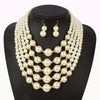 Exaggerated Lady Solid Color Imitation Pearl Wholesale Jewelry Set