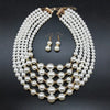 Exaggerated Lady Solid Color Imitation Pearl Wholesale Jewelry Set