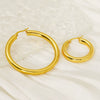 Exaggerated Large Ringshaped Geometric 316L Stainless Steel Earrings 18K Goldplated