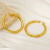 Exaggerated Large Ringshaped Geometric 316L Stainless Steel Earrings 18K Goldplated
