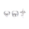 Exaggerated Lines Irregular Water Drop Glossy Alloy Ring Set For Women With Geometric Design And Electroplating