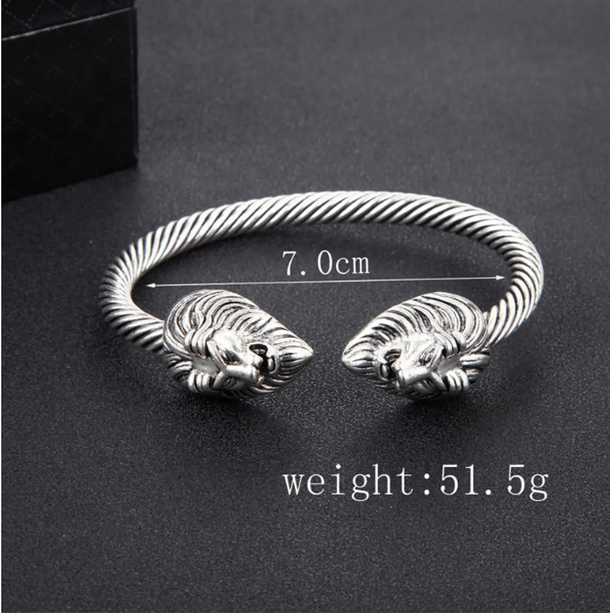 Exaggerated Lion Alloy Plating Men'S Bangle