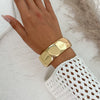 Exaggerated Liquid Irregular Opening Hand Geometric Alloy Women's Bracelets With Electroplating