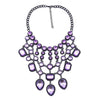 Exaggerated Luxurious Geometric Alloy Inlay Artificial Crystal Women'S Necklace