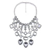 Exaggerated Luxurious Geometric Alloy Inlay Artificial Crystal Women'S Necklace