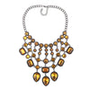 Exaggerated Luxurious Geometric Alloy Inlay Artificial Crystal Women'S Necklace