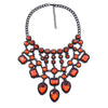 Exaggerated Luxurious Geometric Alloy Inlay Artificial Crystal Women'S Necklace