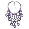 Exaggerated Luxurious Geometric Alloy Inlay Artificial Crystal Women'S Necklace