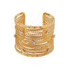 Exaggerated Luxurious Geometric Rhinestone Iron Wholesale Bangle