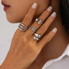 Exaggerated Metal Geometric Irregular Cutout Bracelet For Women With Electroplating