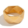 Exaggerated Metal Geometric Irregular Cutout Bracelet For Women With Electroplating