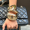 Exaggerated Metal Glow Spring Punk Irregular Open Women's Bracelet With Electroplating And Geometric Style