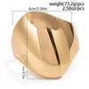 Exaggerated Metal Irregular Smooth Spring Electroplated Bracelet For Women
