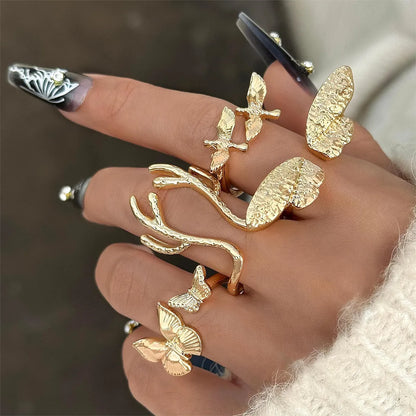 Exaggerated Modern Style Animal Butterfly Deer Alloy Women'S Open Rings