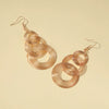 Exaggerated Multilayer Circle Alloy Earrings For Women With Electroplating And Geometric Design
