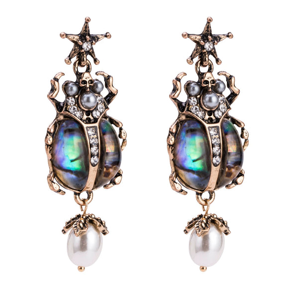 Exaggerated Multilayer Insects Animal Alloy Diamond Earrings For Women