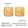Exaggerated Niche Personality Square Stainless Steel Geometric Hoop Earrings Jewelry Accessories With Electroplating