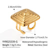 Exaggerated Niche Personality Square Stainless Steel Geometric Hoop Earrings Jewelry Accessories With Electroplating
