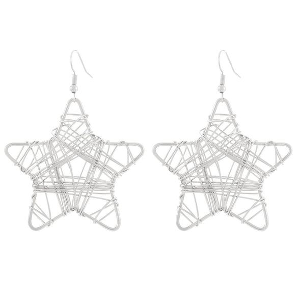 Exaggerated Niche Retro Geometric Metal Winding Earrings For Women With Electroplating Treatment