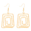 Exaggerated Niche Retro Geometric Metal Winding Earrings For Women With Electroplating Treatment