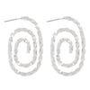 Exaggerated Niche Retro Geometric Metal Winding Earrings For Women With Electroplating Treatment