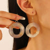 Exaggerated Niche Retro Geometric Metal Winding Earrings For Women With Electroplating Treatment