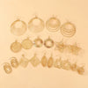 Exaggerated Niche Retro Geometric Metal Winding Earrings For Women With Electroplating Treatment