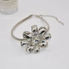 Exaggerated Oversized Alloy And Artificial Crystal Flower Necklace For Women