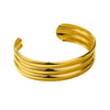 Exaggerated Personality Allmatch Doublelayer Stainless Steel Bracelet With Electroplating Treatment And Geometric Fashion Design