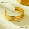Exaggerated Personality Allmatch Doublelayer Stainless Steel Bracelet With Electroplating Treatment And Geometric Fashion Design