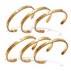 Exaggerated Personality Allmatch Open Bracelet 316L Stainless Steel Inlaid Round Zircon Marine Style Electroplated
