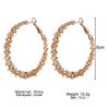 Exaggerated Personality Irregular Thorn Shape Large Circle Crystal Alloy Microinlay Geometric Earrings