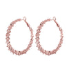 Exaggerated Personality Irregular Thorn Shape Large Circle Crystal Alloy Microinlay Geometric Earrings